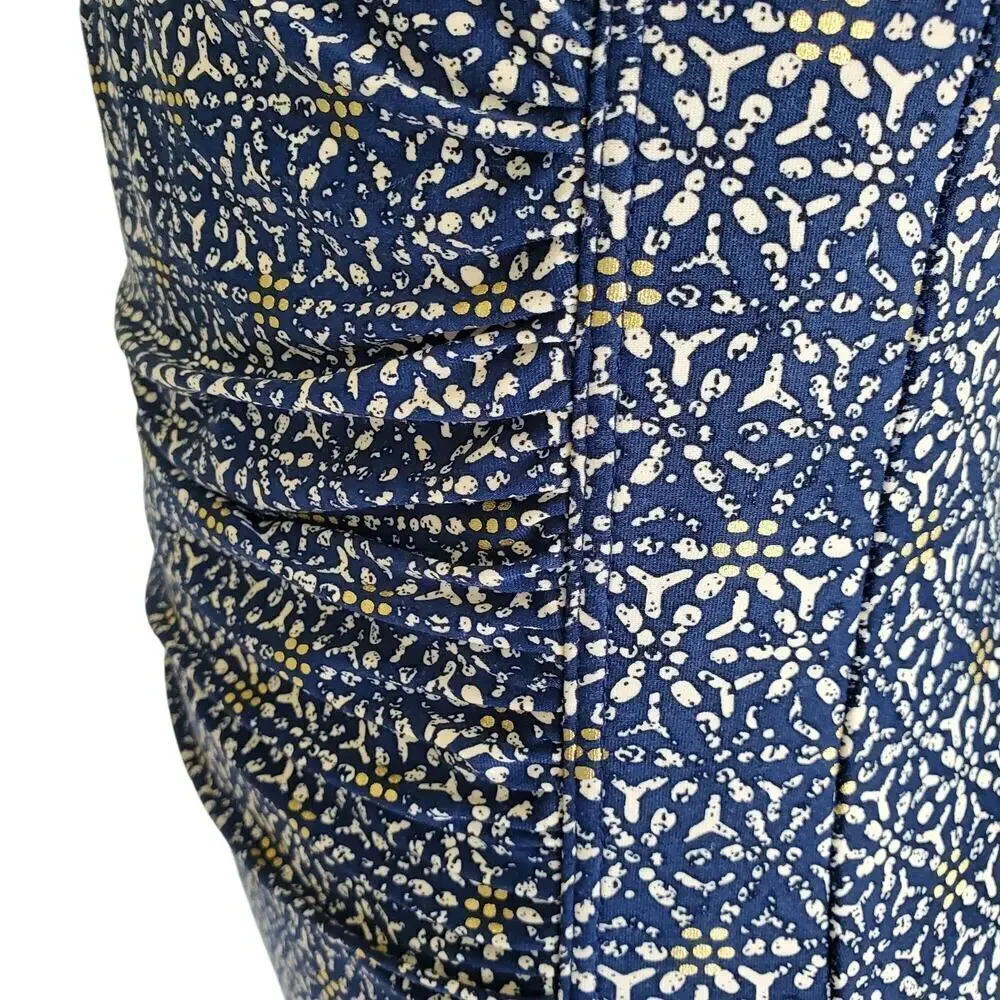 Bond-Eye Australia Nip Tuck Tummy Control Navy Gold Print Swimsuit 12 D/DD